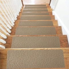 Tink Yapışkanlı Kaydırmaz Yıkanabilir Keçe Merdiven Basamak Halısı Devetüyü 22x75 cm