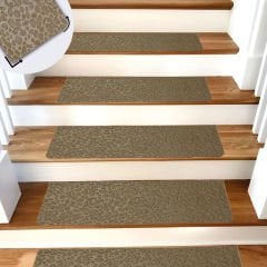 Tink Yapışkanlı Kaydırmaz Yıkanabilir Keçe Merdiven Basamak Halısı Bej 22x75 cm