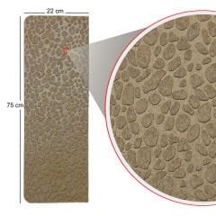 Tink Adhesive Non-Slip Washable Felt Stair Tread Carpet Beige 22x75 cm