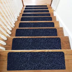 Tink Yapışkanlı Kaydırmaz Yıkanabilir Keçe Merdiven Basamak Halısı Lacivert 22x75 cm