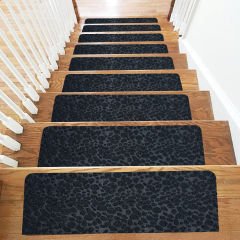 Tink Yapışkanlı Kaydırmaz Yıkanabilir Keçe Merdiven Basamak Halısı Antrasit 22x75 cm