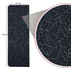 Tink Yapışkanlı Kaydırmaz Yıkanabilir Keçe Merdiven Basamak Halısı Antrasit 22x75 cm