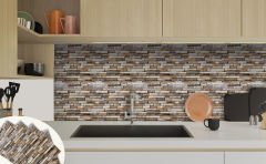 Tink Kendinden Yapışkanlı Geometrik Taş Desenli 30x30 cm Pvc Karo Kaplama 1 m2 (11 Adet)