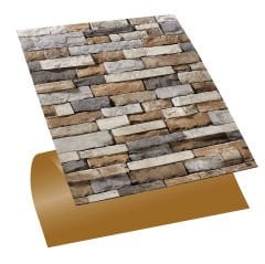 Tink Kendinden Yapışkanlı Geometrik Taş Desenli 30x30 cm Pvc Karo Kaplama