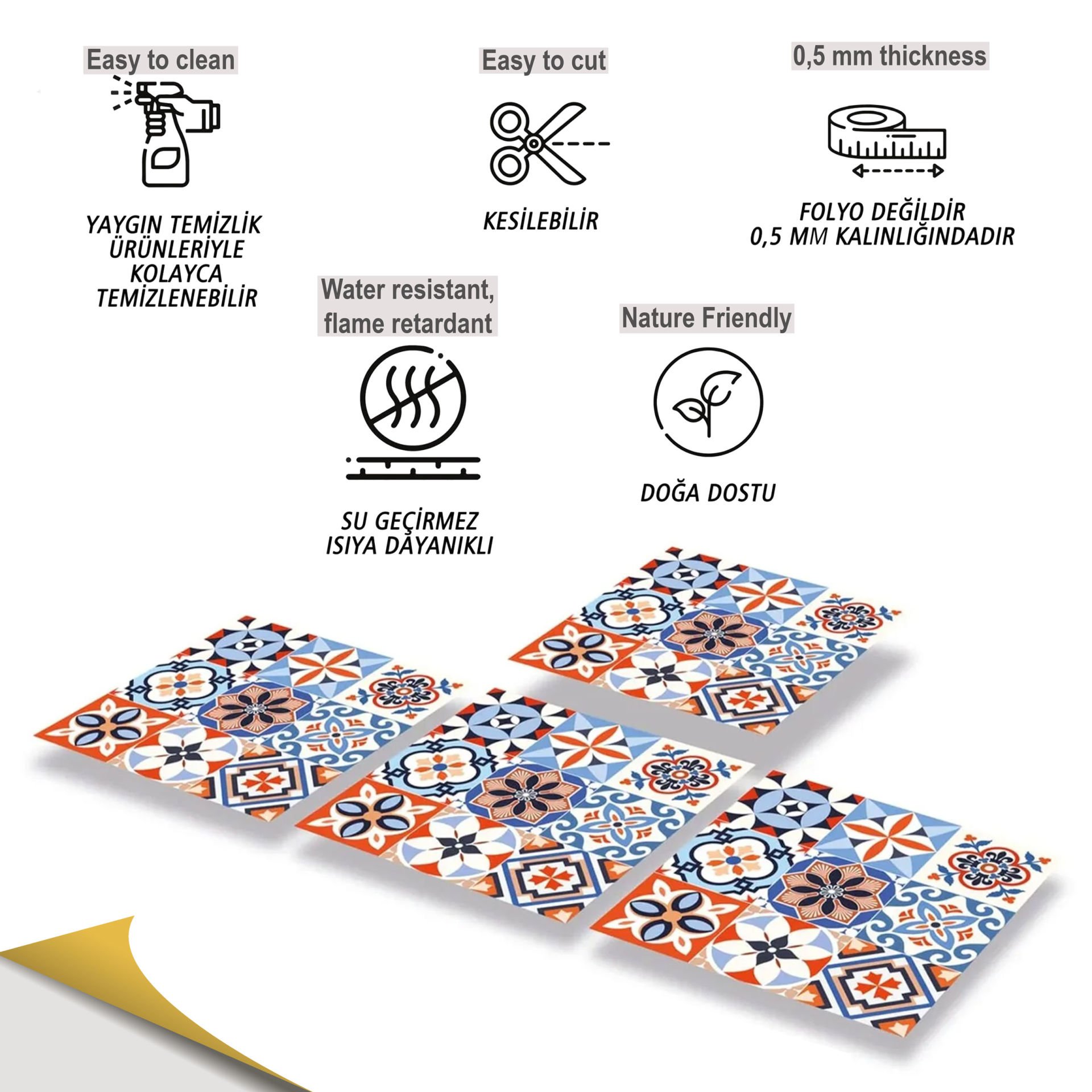 Tink Kendinden Yapışkanlı Pvc Kaplama Meksika 019 30x30 cm