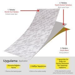 Tink Kendinden Yapışkanlı Parke Kaplama Mermer Desenli Pvc Yer Döşemesi 25x80 cm