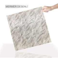 Tink 3D Embossed Living Room Patterned PVC Wall Panel 41x41 cm / 6 Pieces / 1 m²