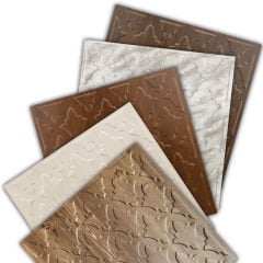 Tink 3D Embossed Living Room Patterned PVC Wall Panel 41x41 cm / 6 Pieces / 1 m²