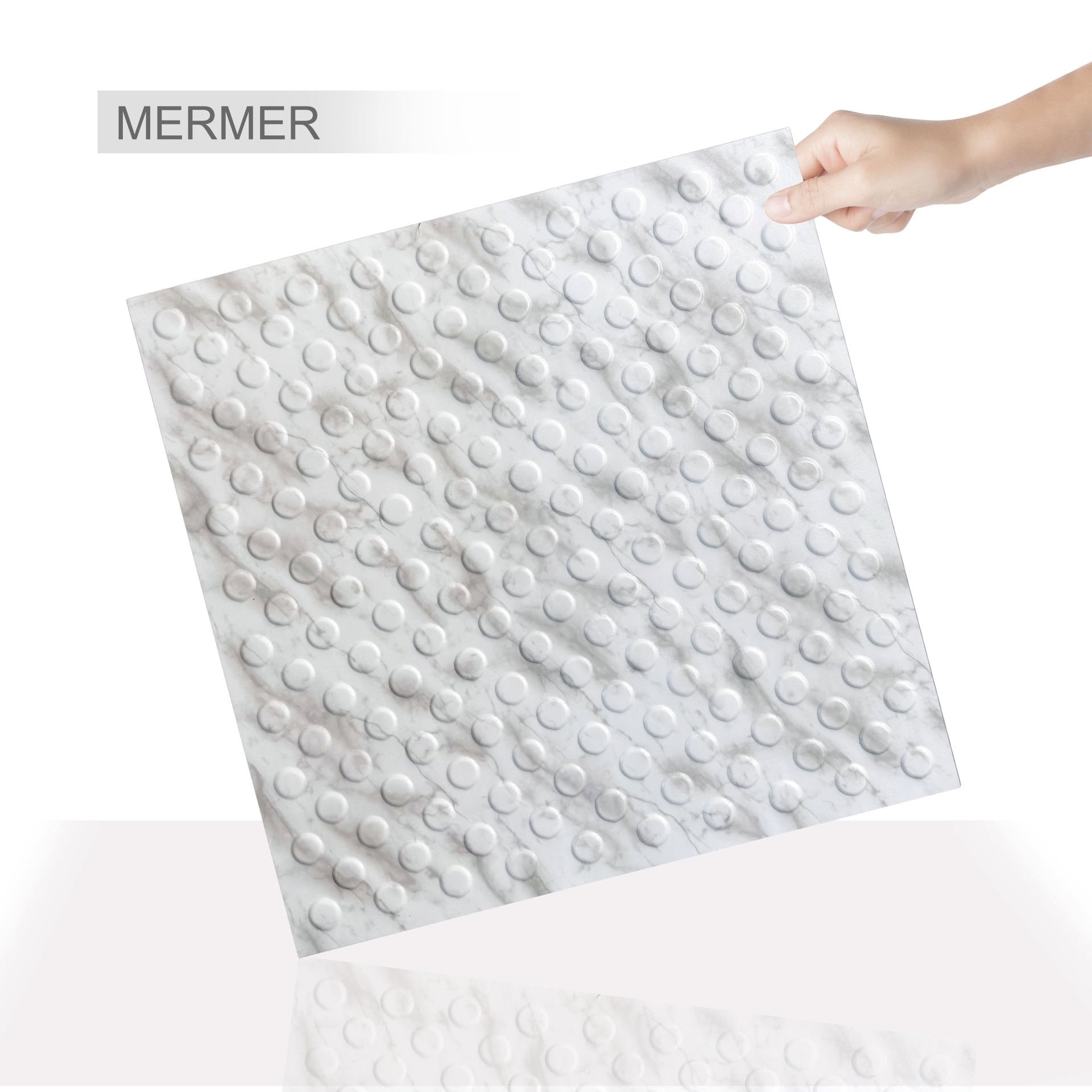 Tink 3D Duvar ve Zemin Paneli Kabartmalı Puantiye Desen Pvc 41x41 cm/ 6 Adet /1 m²