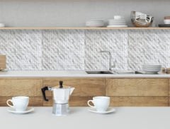 Tink 3D Duvar ve Zemin Paneli Kabartmalı Puantiye Desen Pvc 41x41 cm/ 6 Adet /1 m² Mermer Desenli