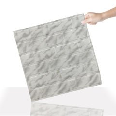 Tink 3D Duvar Paneli Kabartmalı Metro Desen Pvc 41x41 cm/ 6 Adet /1 m² Mermer Desenli