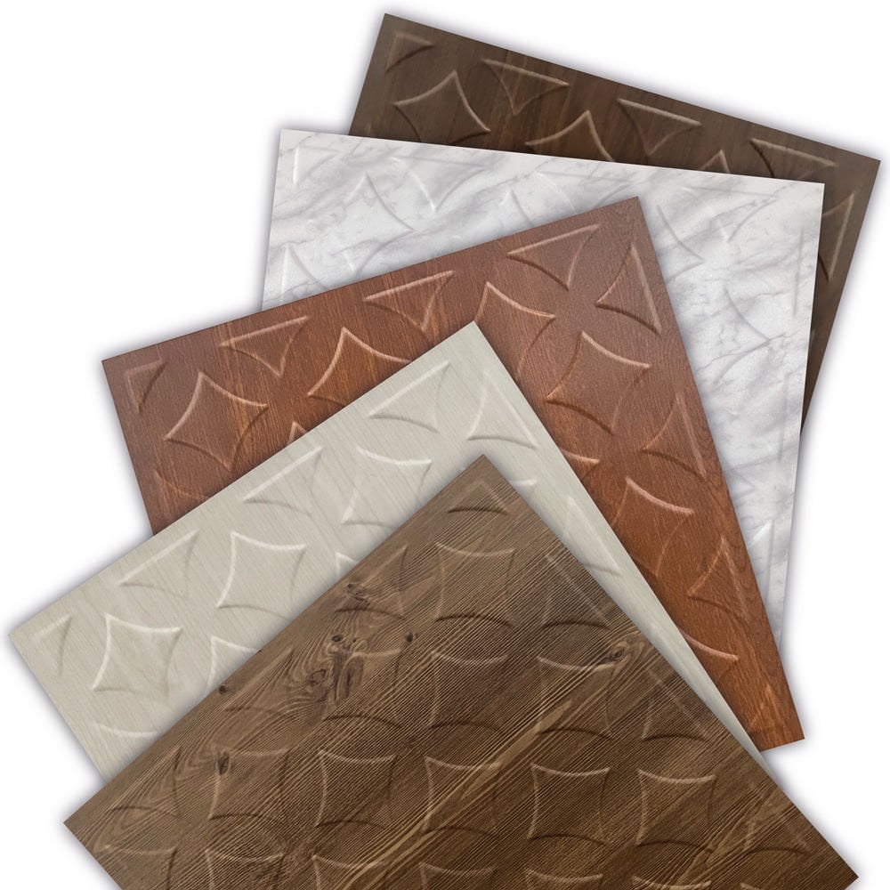 Tink 3D Duvar Paneli Kabartmalı Retro Desen Pvc 41x41 cm/ 6 Adet /1 m²