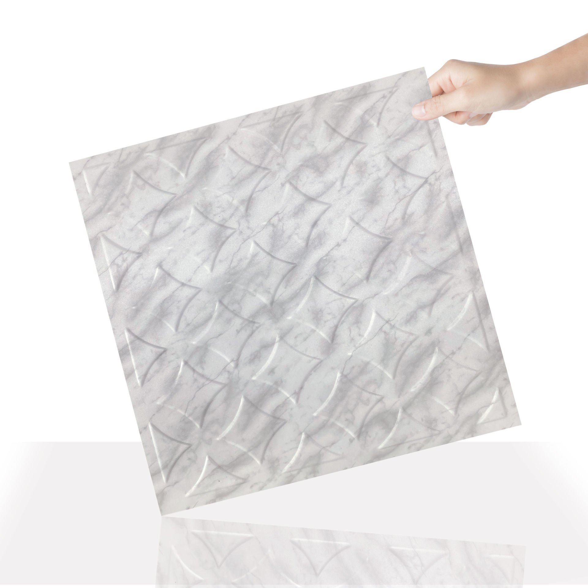 Tink 3D Duvar Paneli Kabartmalı Retro Desen Pvc 41x41 cm/ 6 Adet /1 m² Mermer Desenli