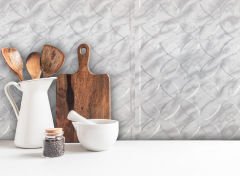 Tink 3D Duvar Paneli Kabartmalı Retro Desen Pvc 41x41 cm/ 6 Adet /1 m² Mermer Desenli