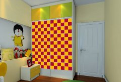 Tink Self Adhesive Plain Color 30x30 cm PVC Floor Wall Tiles 0.36 m2 (4 Pieces) - YELLOW-DARK BLUE