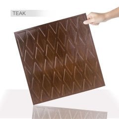 Tink 3D Embossed Diamond Pattern PVC Wall Panel 41x41 cm / 6 Pieces / 1 m²