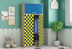 Tink Self Adhesive Plain Color 30x30 cm PVC Floor Wall Tiles 0.36 m2 (4 Pieces) - YELLOW-DARK BLUE