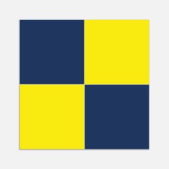 Tink Self Adhesive Plain Color 30x30 cm PVC Floor Wall Tiles 0.36 m2 (4 Pieces) - YELLOW-DARK BLUE