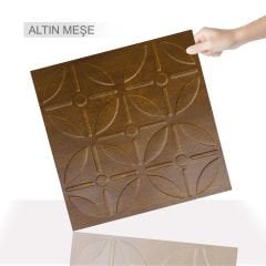 Tink 3 Boyutlu Duvar Paneli Kabartmalı Geometrik Yuvarlak Desen PVC 41x41 cm/ 6 Adet /1 m²
