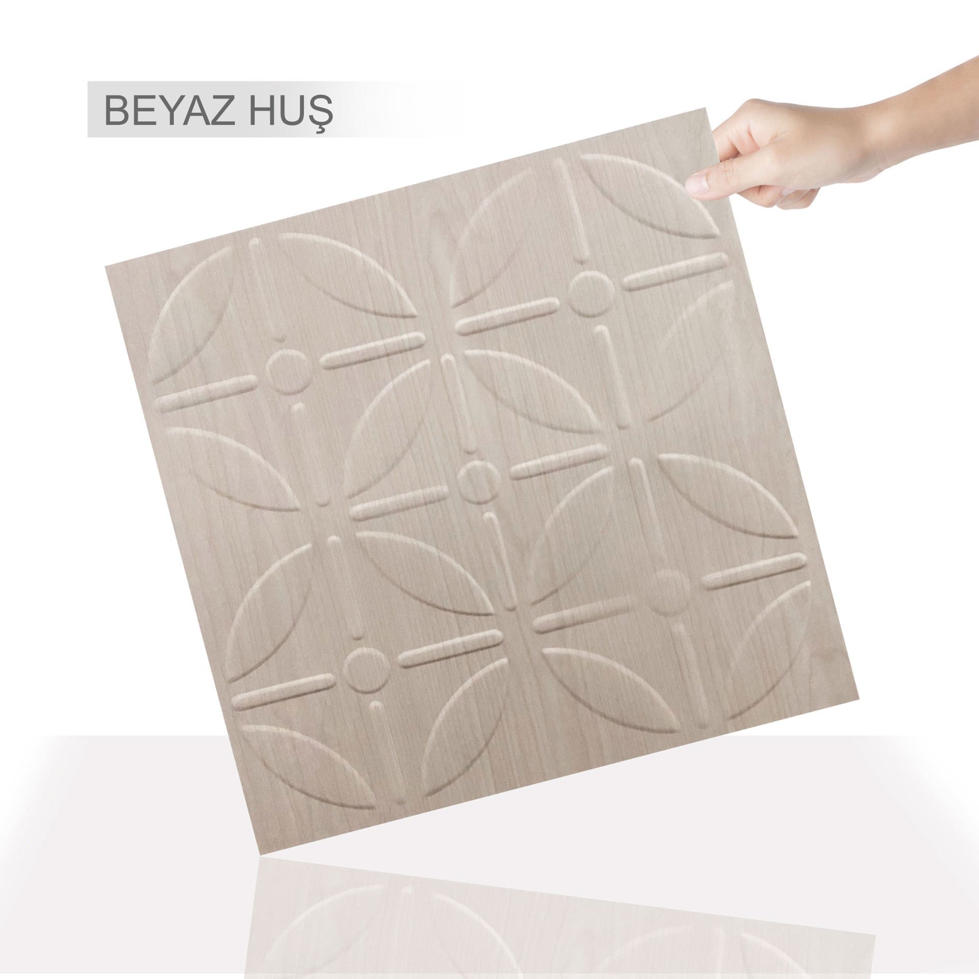 Tink 3 Boyutlu Duvar Paneli Kabartmalı Geometrik Yuvarlak Desen PVC 41x41 cm/ 6 Adet /1 m²