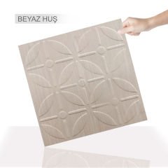 Tink 3 Boyutlu Duvar Paneli Kabartmalı Geometrik Yuvarlak Desen PVC 41x41 cm/ 6 Adet /1 m²