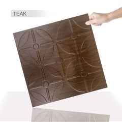 Tink 3D Embossed Geometric Round Pattern PVC Wall Panel 41x41 cm / 6 Pieces / 1 m²