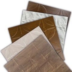 Tink 3D Embossed Geometric Round Pattern PVC Wall Panel 41x41 cm / 6 Pieces / 1 m²