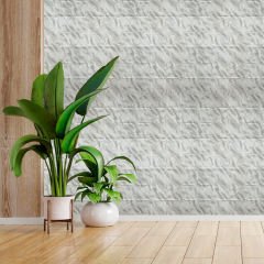 Tink 3 Boyutlu Duvar Paneli Kabartmalı Geometrik Yuvarlak Desen PVC 41x41 cm/ 6 Adet /1 m² Mermer Desenli