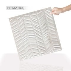 Tink 3 Boyutlu Duvar Paneli Kabartmalı Kılçık Desen Pvc 41x41 cm/ 6 Adet /1 m²