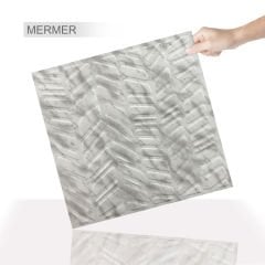 Tink 3 Boyutlu Duvar Paneli Kabartmalı Kılçık Desen Pvc 41x41 cm/ 6 Adet /1 m²