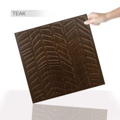 Tink 3 Boyutlu Duvar Paneli Kabartmalı Kılçık Desen Pvc 41x41 cm/ 6 Adet /1 m²