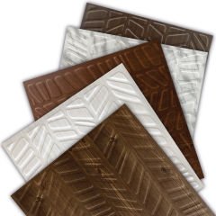 Tink 3 Boyutlu Duvar Paneli Kabartmalı Kılçık Desen Pvc 41x41 cm/ 6 Adet /1 m²