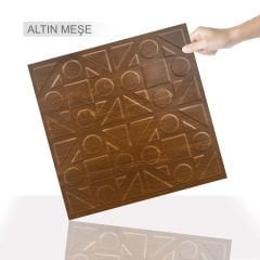 Tink 3D Kabartmalı Kareli Yuvarlak Desen PVC Duvar Panel 41x41 cm/ 6 Adet /1 m²