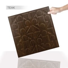Tink 3D Kabartmalı Kareli Yuvarlak Desen PVC Duvar Panel 41x41 cm/ 6 Adet /1 m²