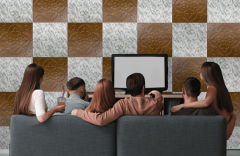 Tink 3 Boyutlu Duvar Paneli Kabartmalı Solo Desen Pvc  41x41 cm/ 6 Adet /1 m² Mermer Desenli