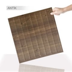 Tink 3 Boyutlu Duvar Paneli Kabartmalı Lambiri Desen Pvc 41x41 cm/ 6 Adet /1 m²