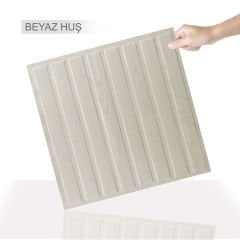 Tink 3 Boyutlu Duvar Paneli Kabartmalı Lambiri Desen Pvc 41x41 cm/ 6 Adet /1 m²