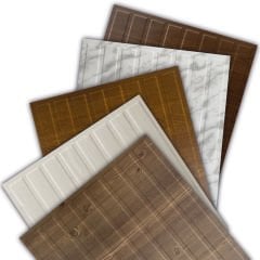 Tink 3 Boyutlu Duvar Paneli Kabartmalı Lambiri Desen Pvc 41x41 cm/ 6 Adet /1 m²