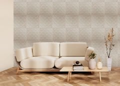 Tink 3D Duvar Paneli Kabartmalı Retro Desen Pvc 41x41 cm/ 6 Adet /1 m² Beyaz Huş