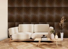 Tink 3D Duvar Paneli Kabartmalı Retro Desen Pvc 41x41 cm/ 6 Adet /1 m² Teak