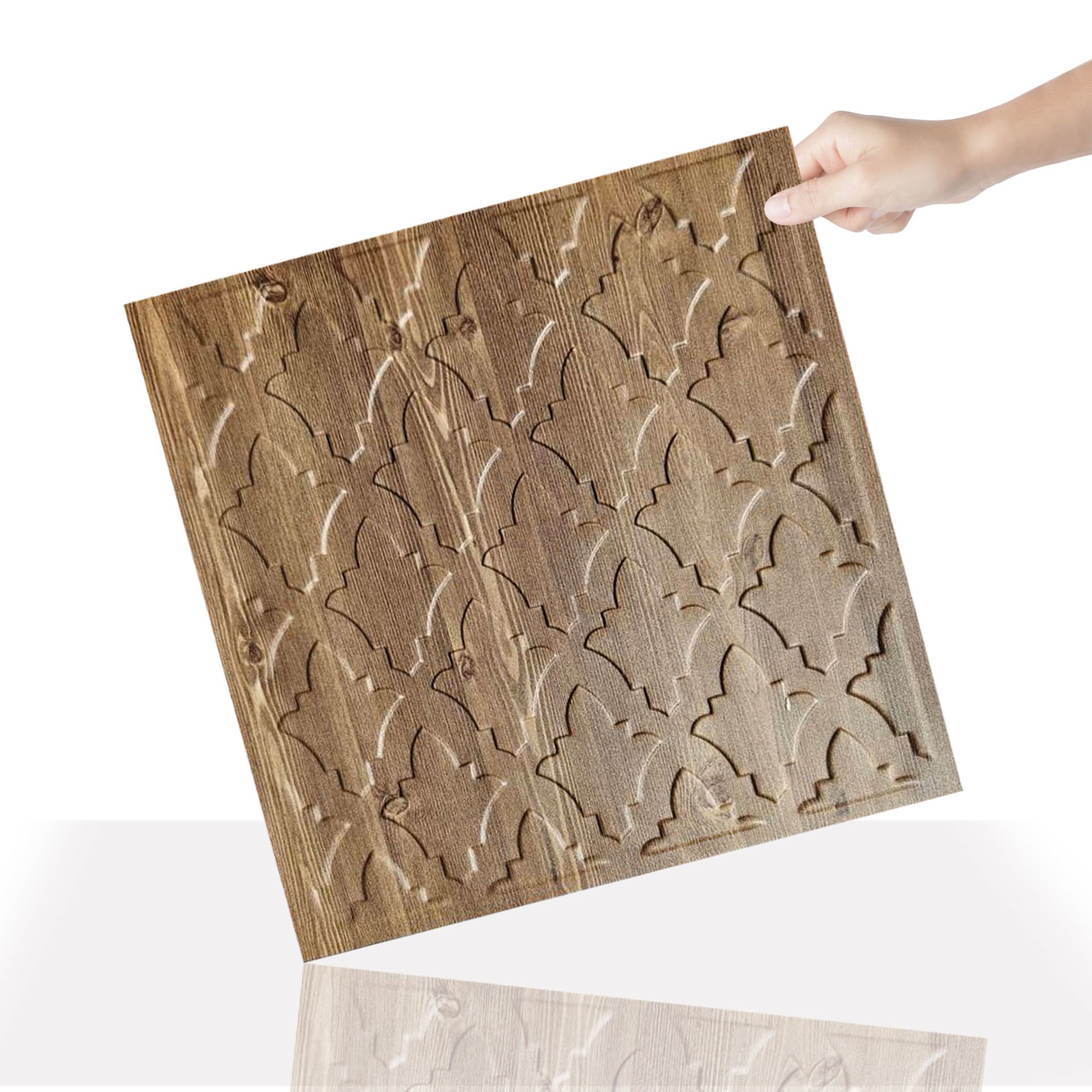 Tink 3D Duvar Paneli Kabartmalı Salon Desenli Pvc 41x41 cm/ 6 Adet /1 m² Antik