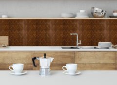Tink 3D Duvar Paneli Kabartmalı Salon Desenli Pvc 41x41 cm/ 6 Adet /1 m² Altın Meşe