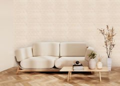 Tink 3D Duvar Paneli Kabartmalı Salon Desenli Pvc 41x41 cm/ 6 Adet /1 m² Beyaz Huş