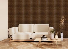 Tink 3D Duvar Paneli Kabartmalı Salon Desenli Pvc 41x41 cm/ 6 Adet /1 m² Teak