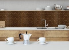 Tink 3D Duvar Paneli Kabartmalı Salon Desenli Pvc 41x41 cm/ 6 Adet /1 m² Teak