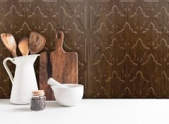 Tink 3D Duvar Paneli Kabartmalı Salon Desenli Pvc 41x41 cm/ 6 Adet /1 m² Teak