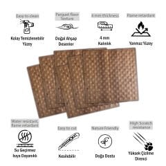 Tink 3D Duvar ve Zemin Paneli Kabartmalı Puantiye Desen Pvc 41x41 cm/ 6 Adet /1 m² Antik