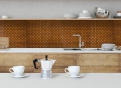 Tink 3D Duvar ve Zemin Paneli Kabartmalı Puantiye Desen Pvc 41x41 cm/ 6 Adet /1 m² Altın Meşe