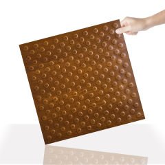 Tink 3D Duvar ve Zemin Paneli Kabartmalı Puantiye Desen Pvc 41x41 cm/ 6 Adet /1 m² Altın Meşe