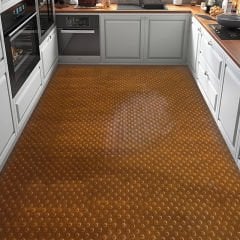 Tink 3D Duvar ve Zemin Paneli Kabartmalı Puantiye Desen Pvc 41x41 cm/ 6 Adet /1 m² Altın Meşe